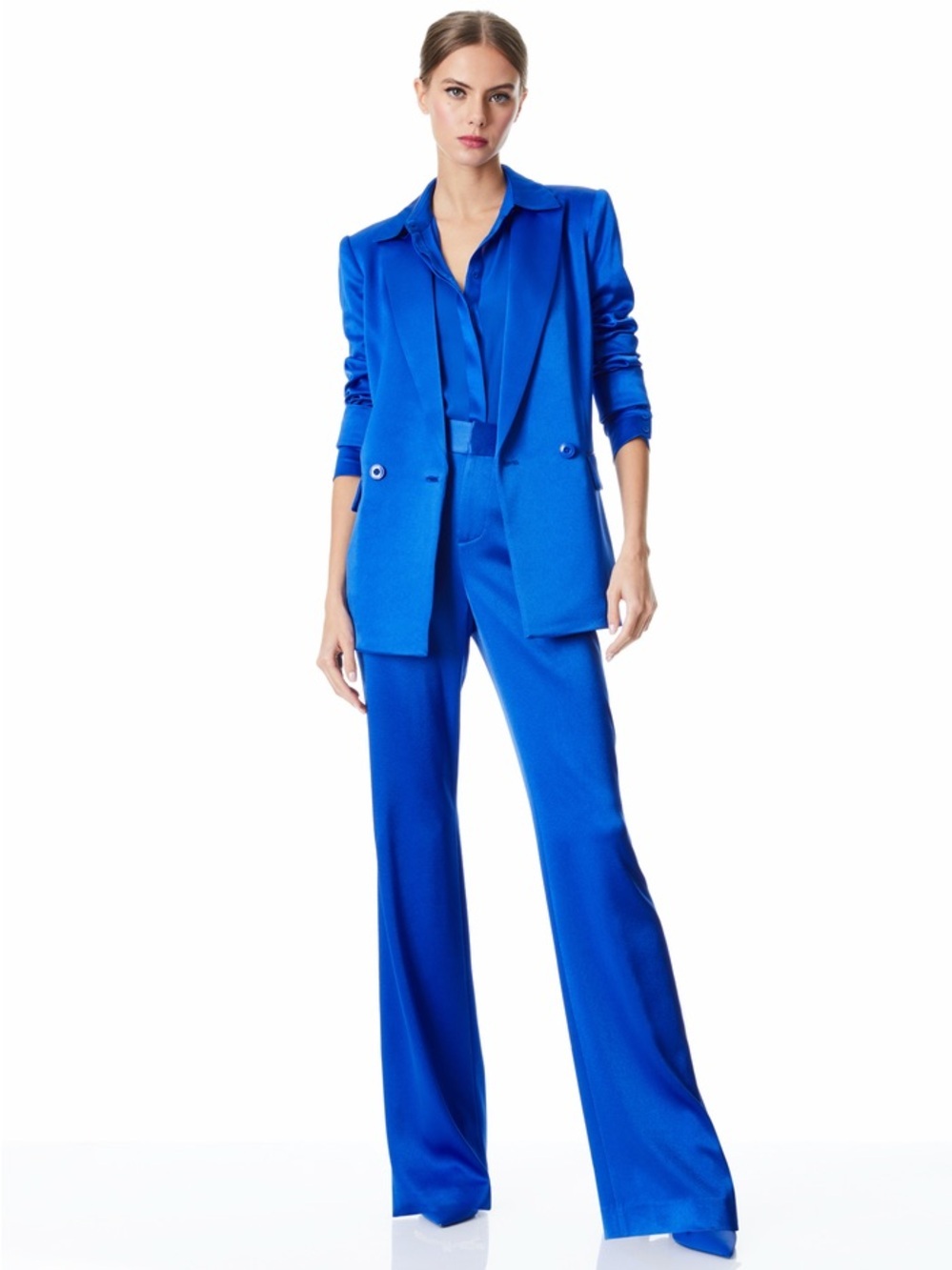 Alice + Olivia Justin Double Breasted Blazer in Royalty Blue, size 2, NWT - Picture 9 of 9